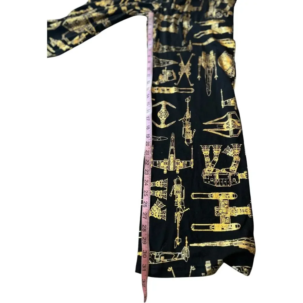 NWT Star Wars Gold / Bronze Spaceships Pattern Sleep Lounge Pajama Pants Size M - Picture 8 of 8